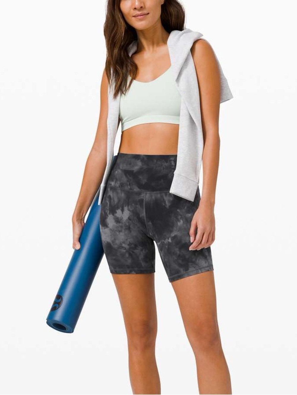 Lululemon Align Short 6" in Diamond Dye Pitch Grey Graphite Grey
